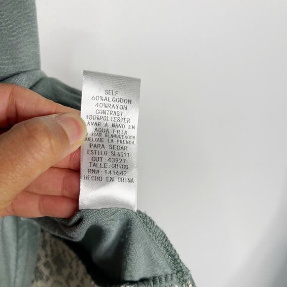 New She + Sky Green Small S Lace Open Back Ruffle Detail Short Sleeve Top Tee - Picture 10 of 10